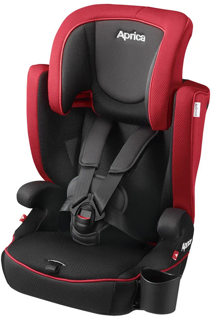 Aprica 愛普力卡 AIR GROOVE 2~12歲輔助汽座 酷瑞吉 輕量透氣安全座椅, 紅色, 1個