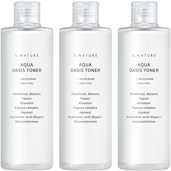 에스네이처 아쿠아 오아시스 토너, 300ml, 3개