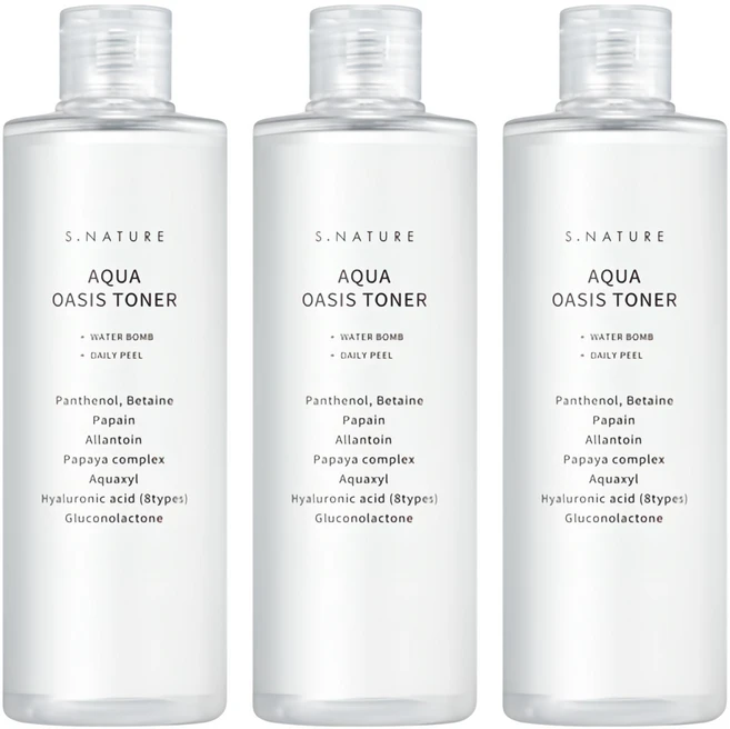 에스네이처 아쿠아 오아시스 토너, 300ml, 3개 - 쿠팡