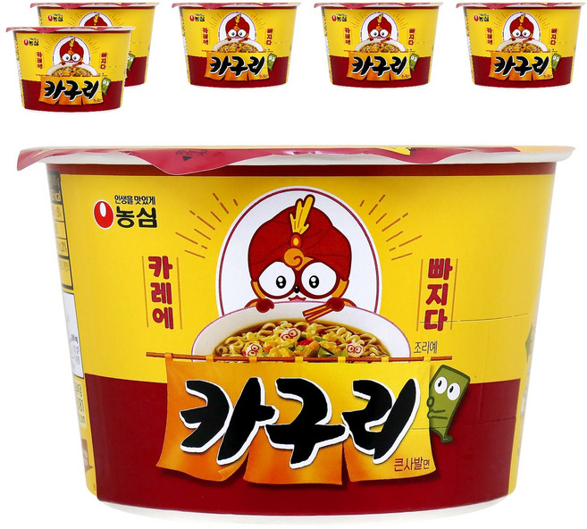 농심 카구리 큰사발면 103g, 6개