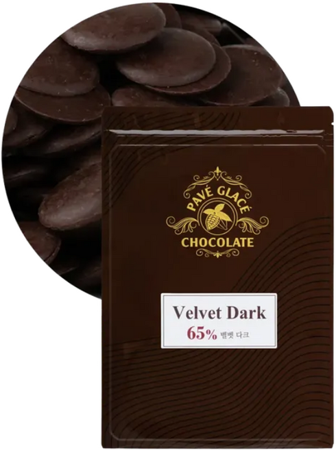 파베글라스 벨벳 다크 65% 커버춰 리얼 초콜릿, 400g, 1개
