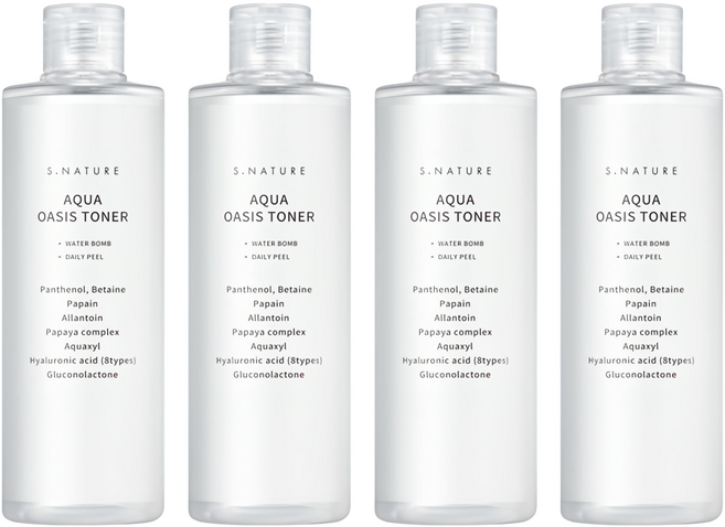 에스네이처 아쿠아 오아시스 토너, 300ml, 4개