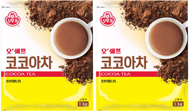 오뚜기 오쉐프 코코아차, 1kg, 1개입, 2개