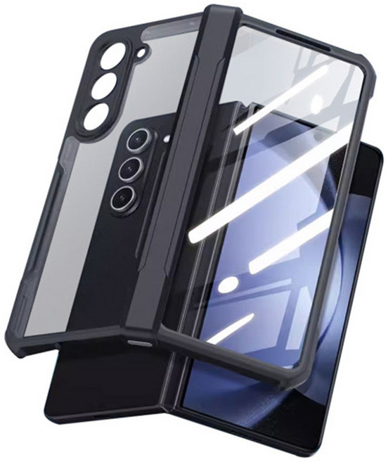 커버72 힌지 보호 풀커버 투명 매트 범퍼 휴대폰 케이스