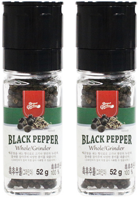 브레드가든 흑후추 홀 그라인더, 52g, 2개