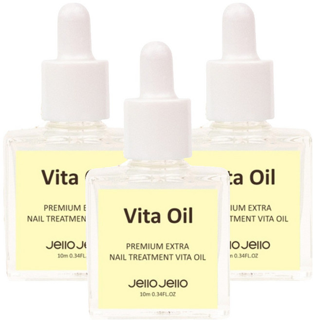 젤로젤로 프리미엄 엑스트라 네일 트리트먼트 비타 오일, 10ml, 3개