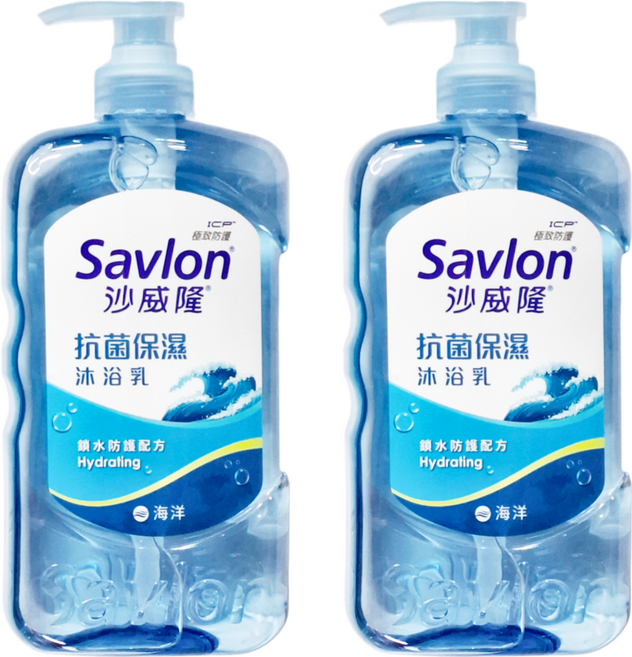 Savlon 沙威隆 抗菌保濕沐浴乳 海洋, 850g, 2瓶