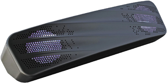 KTnet 廣鐸 USB LED單件多媒體立體聲喇叭500W 27 x 7.2 x 6.5cm 381g, QS100, 黑色, 1個