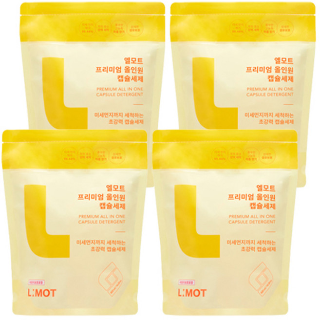 엘모트 프리미엄 올인원 캡슐세제, 30개입, 4개