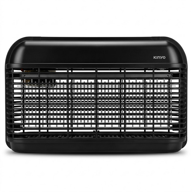 Kinyo LED電擊式紫外線捕蚊燈 12顆燈珠 附鐵鍊 + 毛刷 450 x 260 x 108mm 黑色 1kg, KL-8121