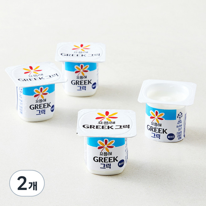 요플레 그릭 플레인, 80g, 8개