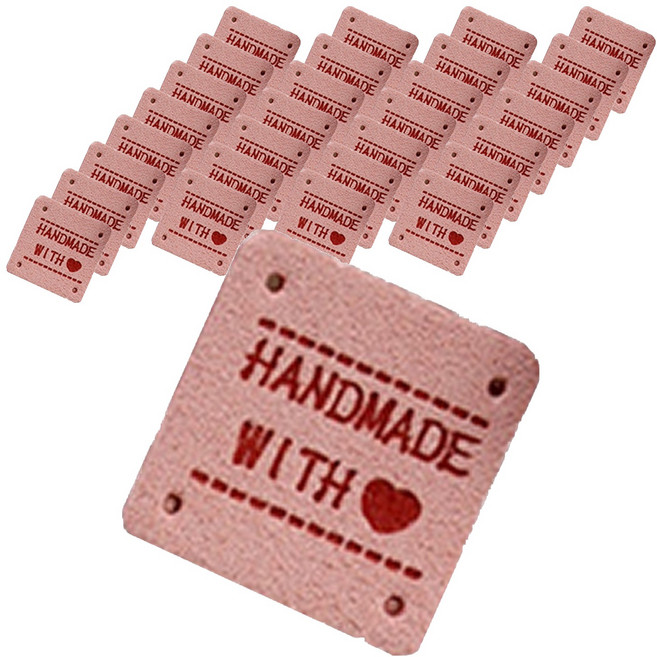 코히모 핸드메이드 라벨 5W0210, 핑크, 30개