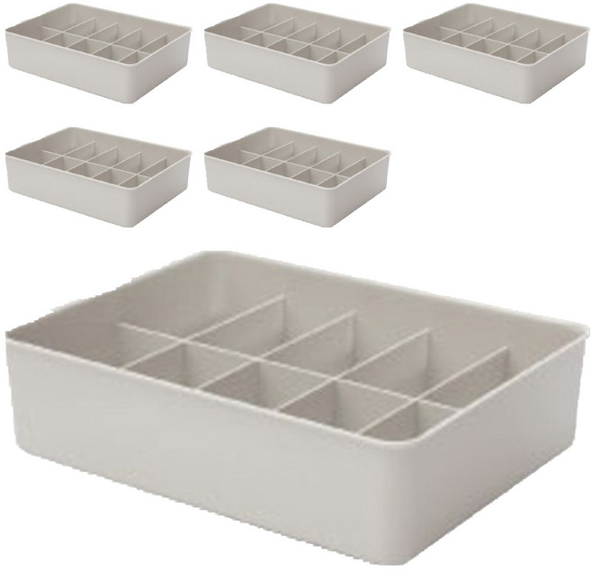 올리브엣 프리미엄 칸칸이 정리함 10칸, 그레이, 6개