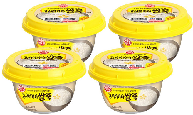 오뚜기 고시히카리 쌀죽, 285g, 4개