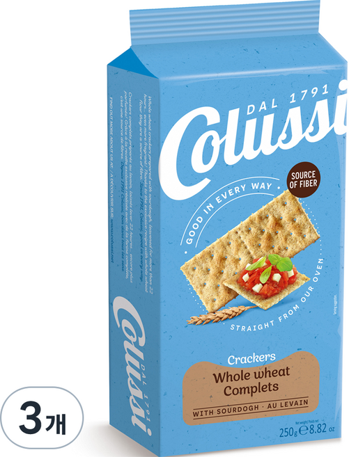 콜루시 통밀크래커, 250g, 3개