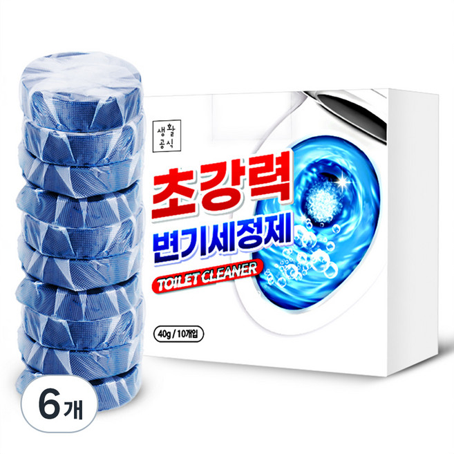 생활공식 초강력 변기세정제 10p, 40g, 6개