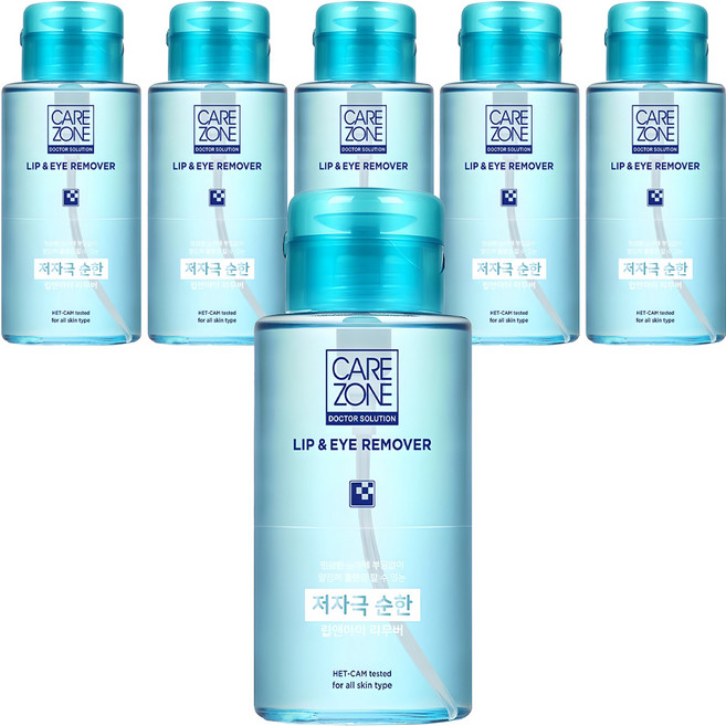 케어존 저자극 립 앤 아이리무버, 300ml, 6개