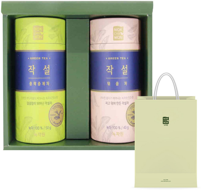 녹차원 녹차 선물세트 + 쇼핑백, 1세트