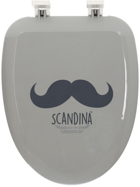 샤바스 스칸디나 하드 O형 변기커버, 수염, 1개