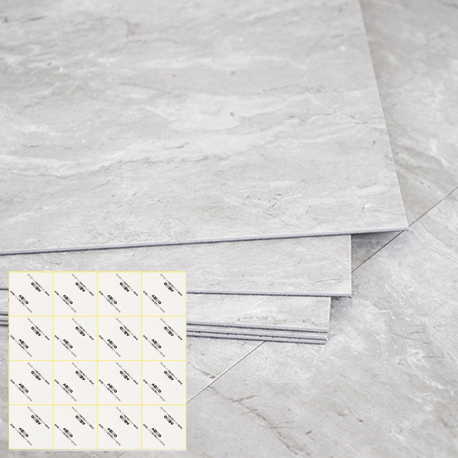 SHEETMORI 裝飾地磚 7片 可移除貼紙 TL-M07, 大理石紋灰色