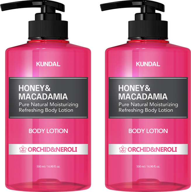 쿤달 퓨어바디로션 오키드앤네롤리향, 500ml, 2개