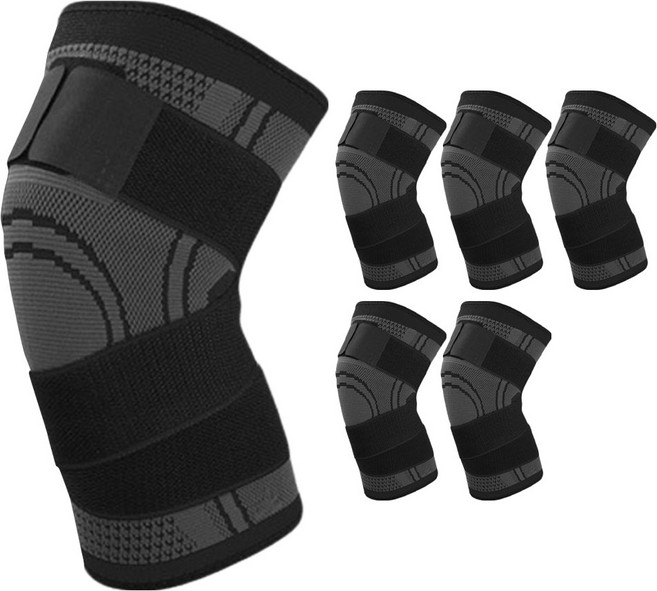 통기성 무릎 패드 블랙, 6개