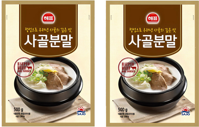 해표 사골분말, 500g, 2개