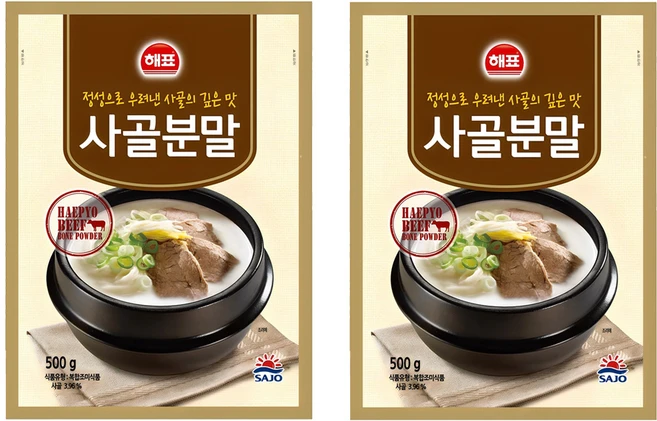 해표 사골분말, 500g, 2개 - 쿠팡