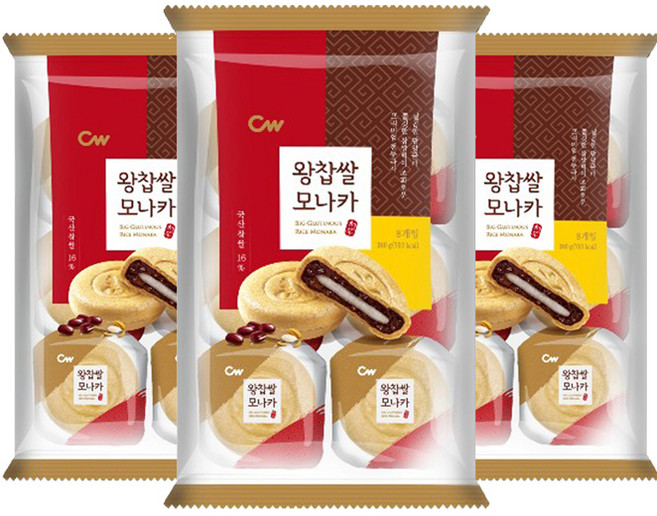 청우식품 왕찹쌀모나카, 240g, 3개