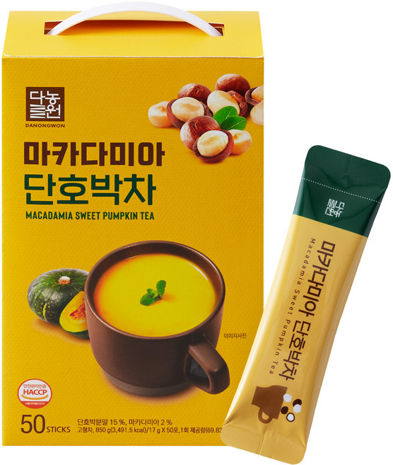 다농원 마카다미아 단호박차, 50개입, 1개, 17g