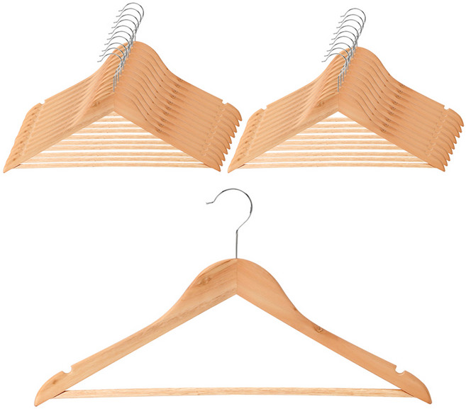 홈앤하우스 유칼립투스 원목 옷걸이, 20개