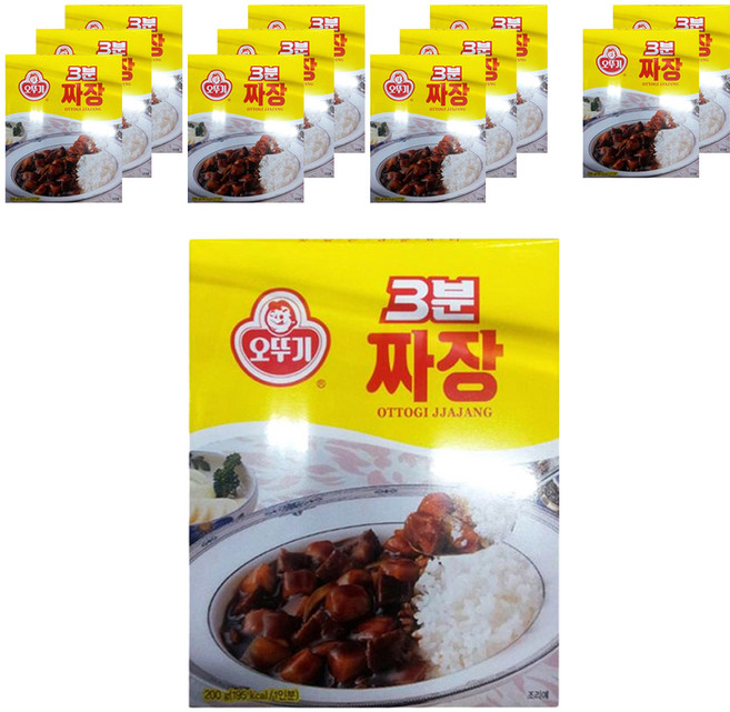 오뚜기3분 짜장, 200g, 12개