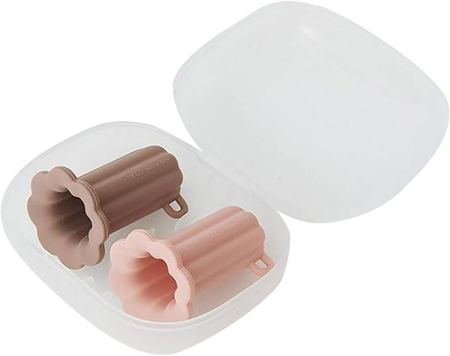 퍼기 츄러스 티딩 러스크 홀더 2종 + 케이스 세트, 노꼭지, 초코 + 딸기츄러스, 1개