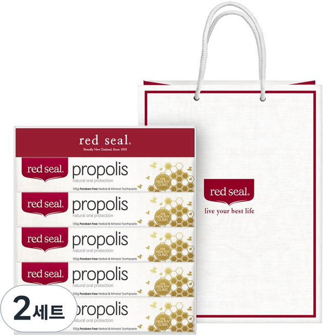레드씰 프로폴리스 치약 100g x 5p 선물세트, 2세트