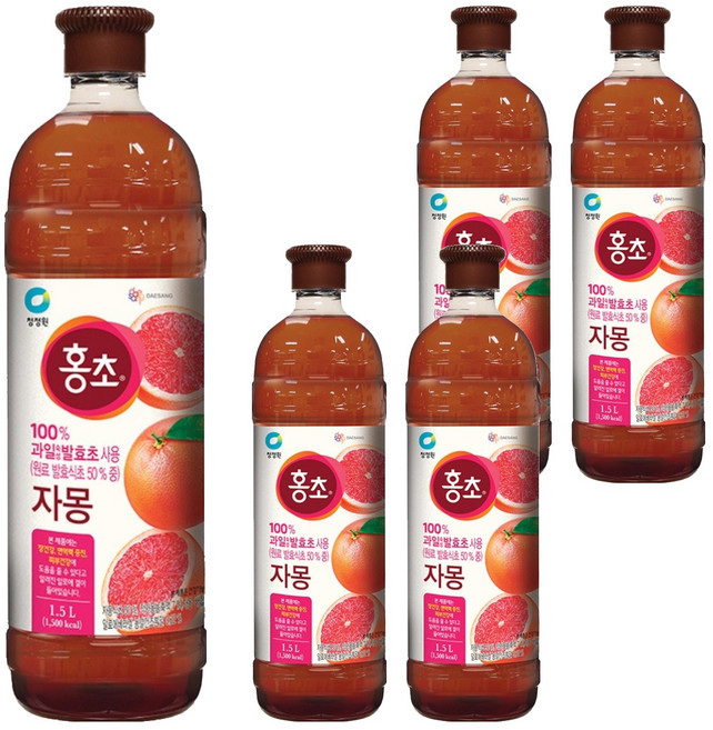 홍초 자몽, 1.5L, 5개