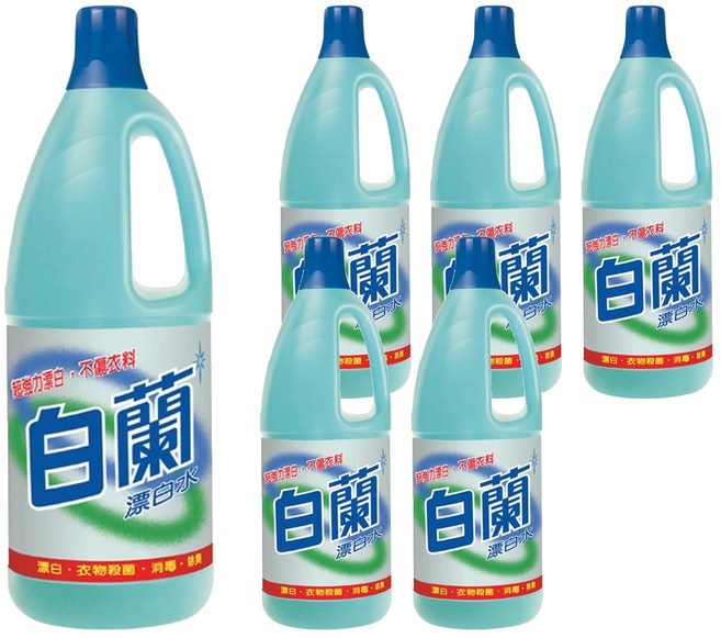 白蘭 漂白水, 1.5L, 6瓶