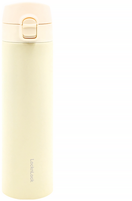 LocknLock 樂扣樂扣 SlimFit系列彈蓋式保溫瓶, 象牙白, 400ml, 1個