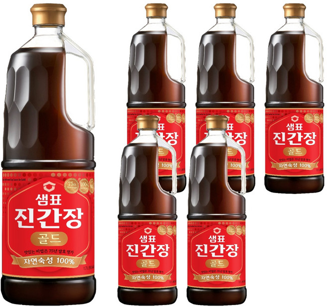 샘표 진간장 골드, 1.7L, 6개