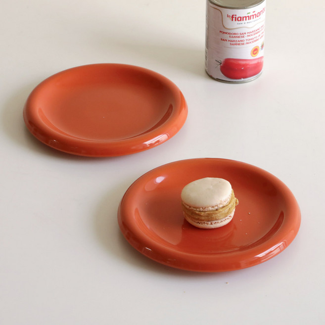 이우아여사 오데뜨 버블 플레이트, 딥오렌지, 2개