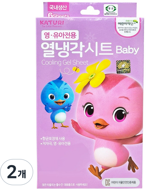 엄마까투리 열냉각시트 영유아전용, 6개입, 2개