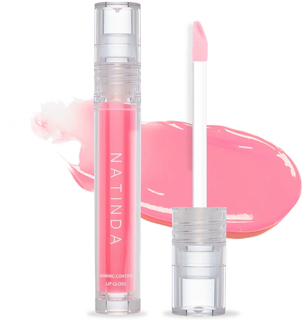 나틴다 샤이닝 코팅 립그로스, 03 바비 로즈, 4.5ml, 1개 - 쿠팡