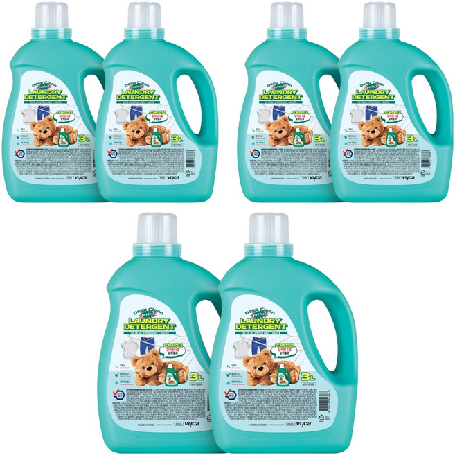 뷰카 퍼펙트 딥클린 세탁 실내건조용 액상세제, 3L, 6개