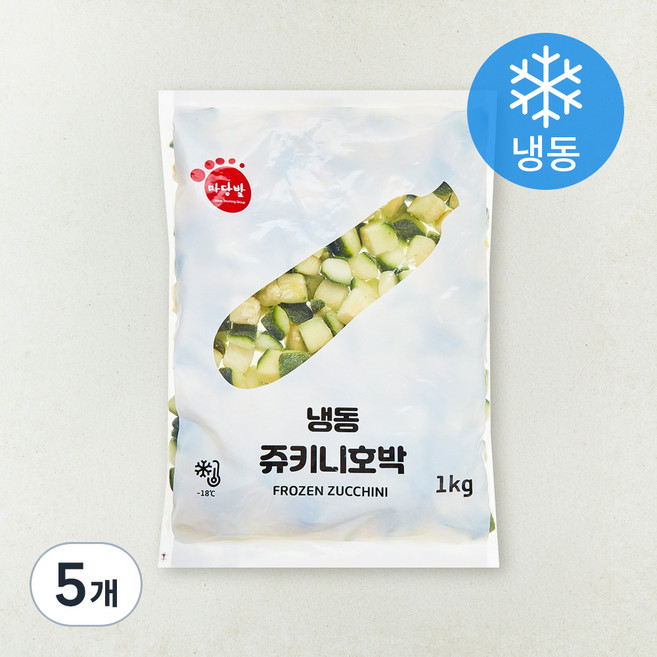마당발 쥬키니 호박 다이스 (냉동), 5개, 1kg