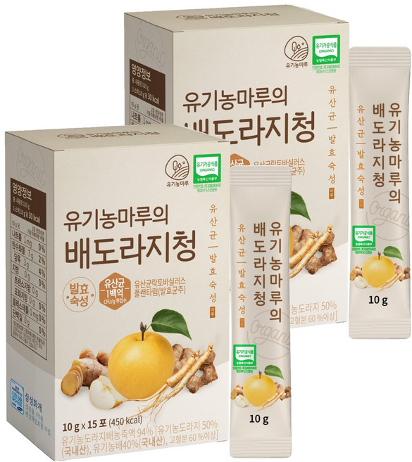 유기농마루 배도라지청, 10g, 15개입, 2개