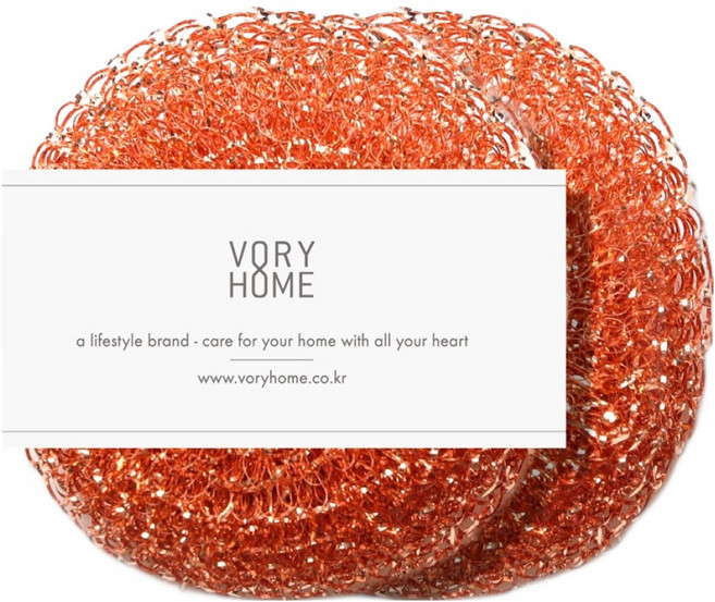 보리홈 구리 100% 수세미, 2개입, 1개