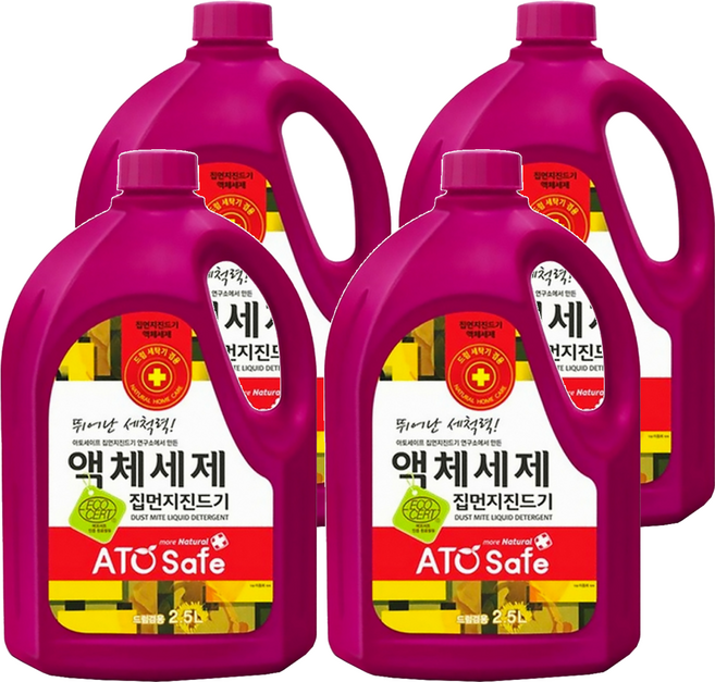 ATO Safe 除塵蟎洗衣精, 2.5L, 4桶