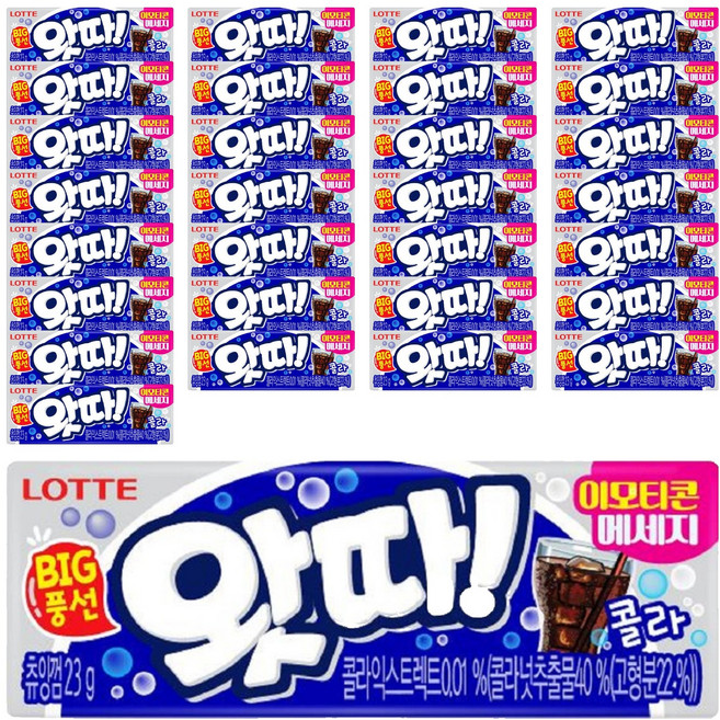 롯데웰푸드 왓따 콜라 껌, 23g, 32개