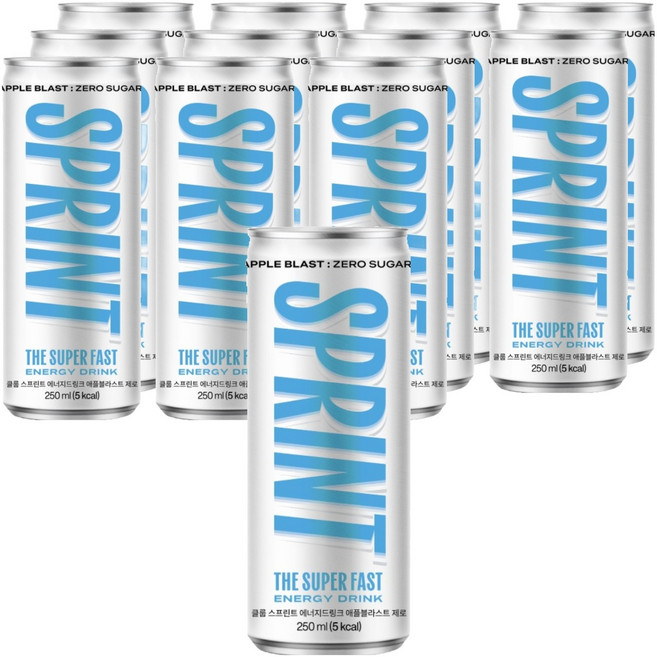 클룹 스프린트 에너지드링크 애플블라스트 제로, 250ml, 12개
