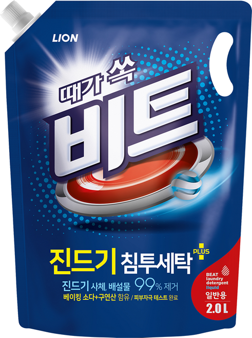 비트 때가쏙 진드기 일반 액상세제 리필, 2L, 1개