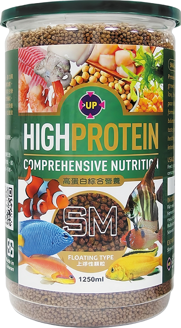 UP AQUA 雅柏 上浮型高蛋白營養飼料 SM, 1250ml, 1罐